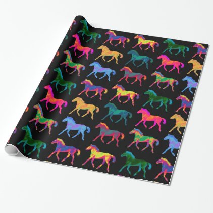 Funky Ponies Colt Pattern WildHerdz Wrapping Paper