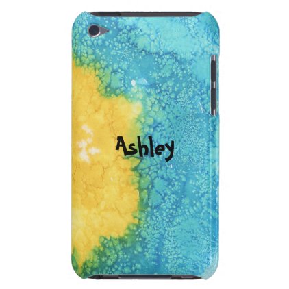 Blue/Yellow Watercolor iPod Touch Case