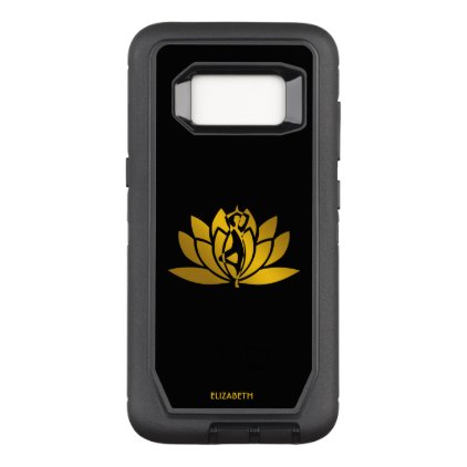 Golden Lotus Flower Yoga Meditation Cool OtterBox Defender Samsung Galaxy S8 Case