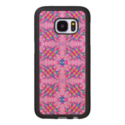 Pastel Pink Kaleidoscope Pattern Abstract Wood Samsung Galaxy S7 Case