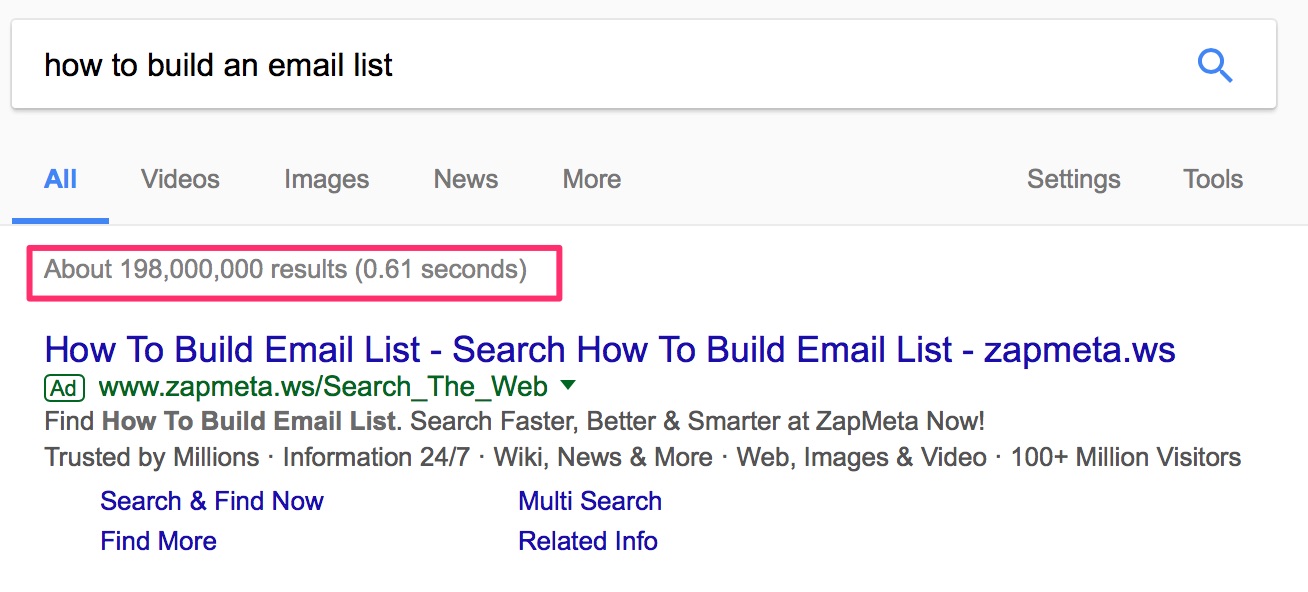 how to build an email list Google Search