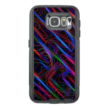 VERY COOL Neon Multicolored Curved Lines OtterBox Samsung Galaxy S6 Case