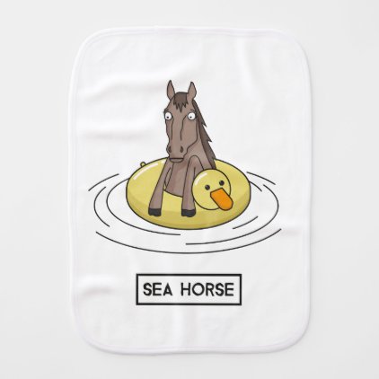 Sea Horse Burp Cloth