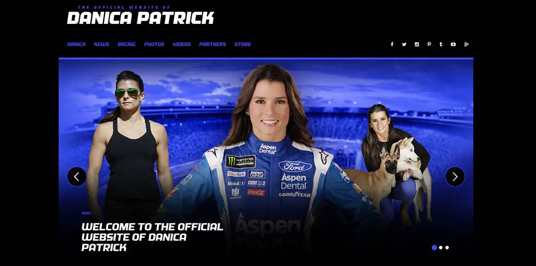 The Official Site of Danica Patrick athlete websites