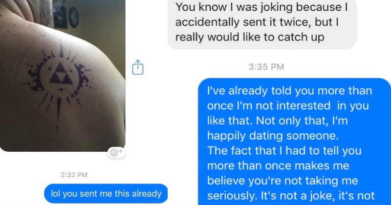 Guy gets friendzoned again during texting conversation and has a terrible cringe reaction to it.