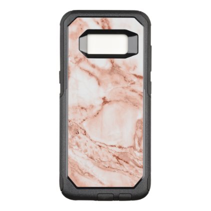 Beautiful Rose Gold Sparkle Faux Marble Pattern OtterBox Commuter Samsung Galaxy S8 Case