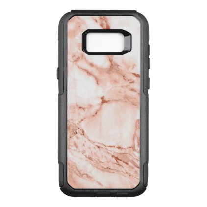 Beautiful Rose Gold Sparkle Faux Marble Pattern OtterBox Commuter Samsung Galaxy S8+ Case