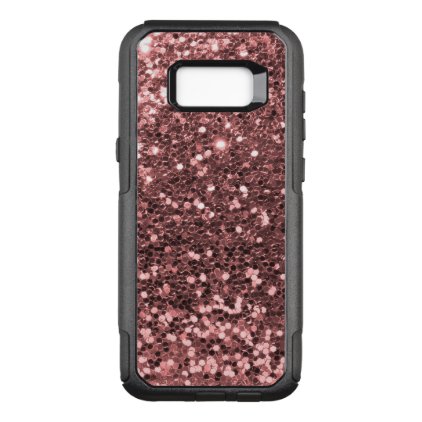 Rose Gold Faux Glitter Sparkle Shine Print OtterBox Commuter Samsung Galaxy S8+ Case