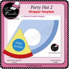 Party Hat 2 TEMPLATE by Boop Printable Designs