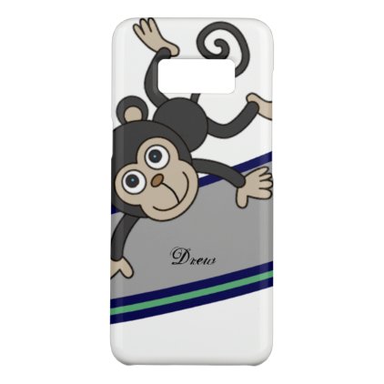 baby Monkey riding skateboards Case-Mate Samsung Galaxy S8 Case
