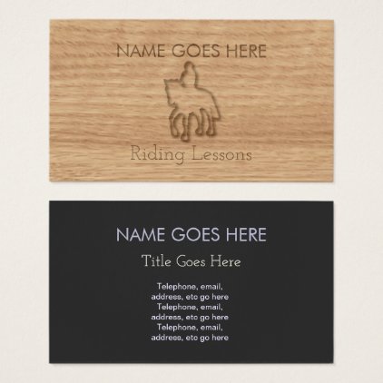 "Touch Wood" Horse Riding Business Cards
