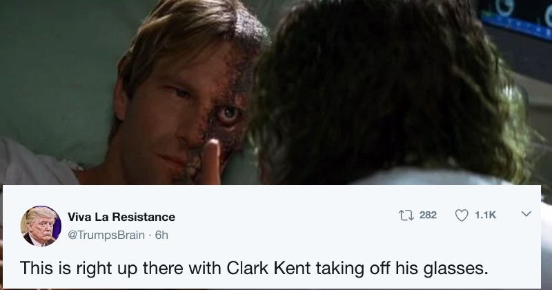 People on Twitter are laughing because Harvey Dent didn't realize it was the Joker in Dark Knight until he took off his nurse uniform.