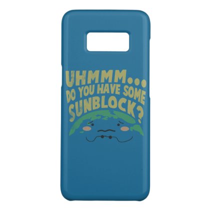 Cute Sad Earth Wanting a Sunblock Case-Mate Samsung Galaxy S8 Case