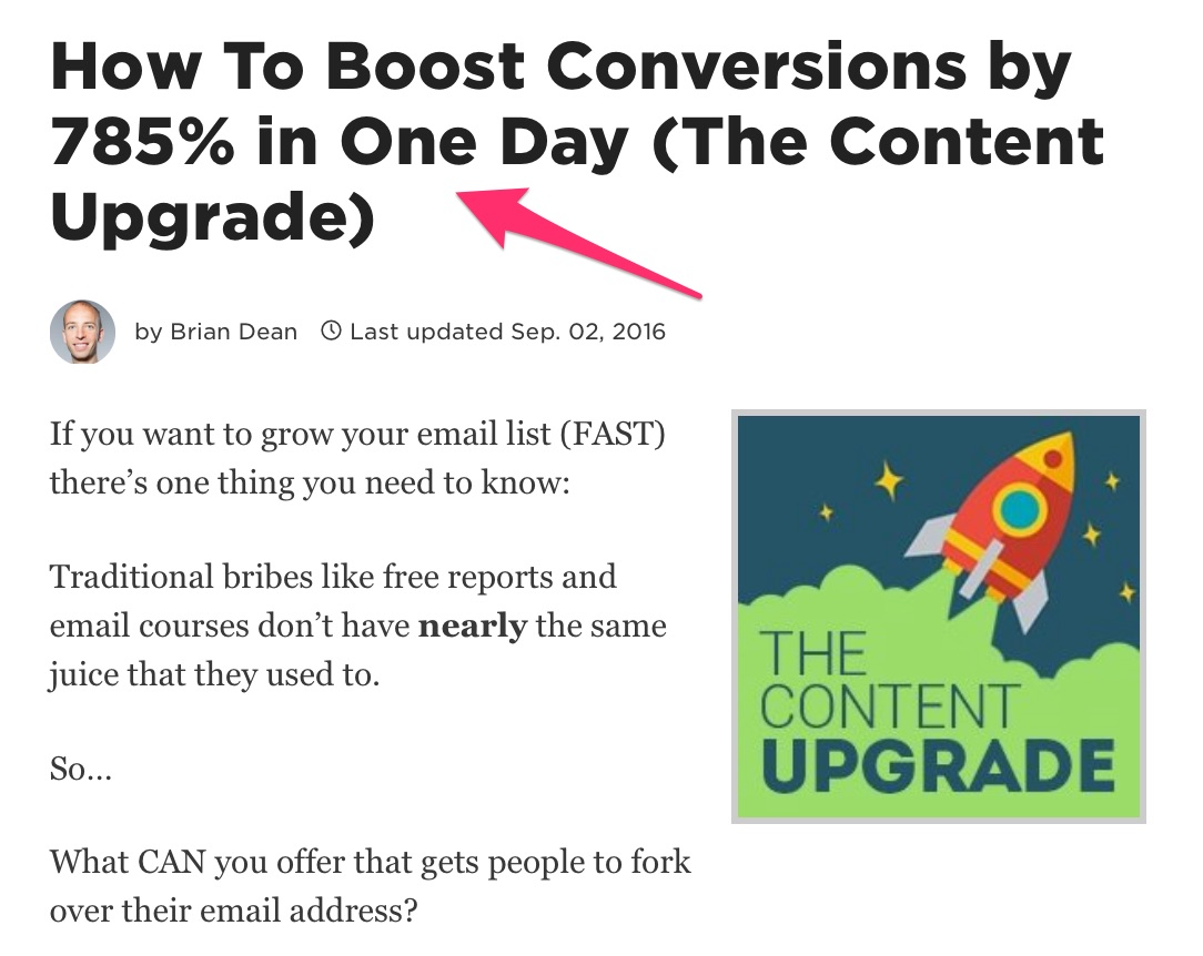 How To Boost Conversions by 785 in One Day The Content Upgrade 