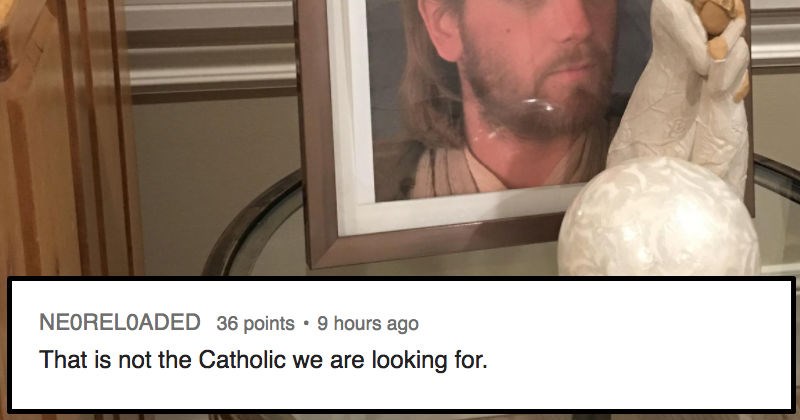 Guy finds hilarious replacement for his parents' Jesus picture, and they still haven't noticed the switch.