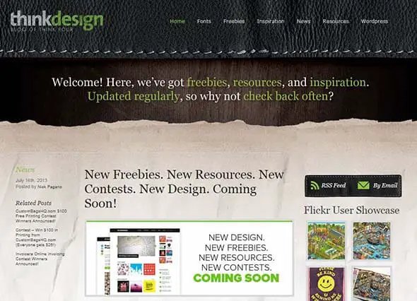 Think Design paper web design 