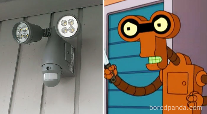 This Porch Light Looks Like Roberto From Futurama