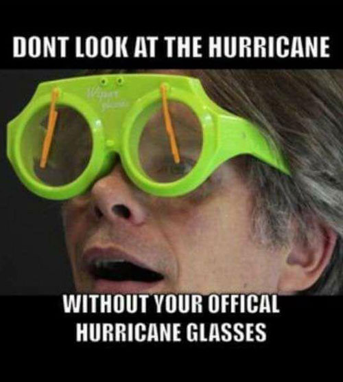 Don't look at the hurricane..