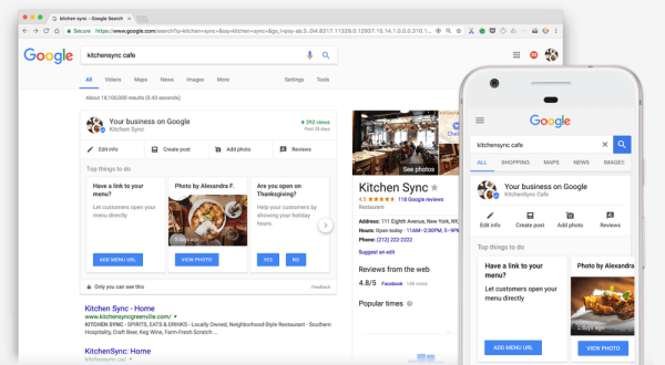 Google introduced a new simple, easy-to-access business dashboard in Search.