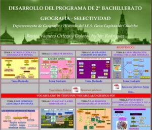 Desarrollo del Programa de 2º de Bachillerato, Geografía-Selectividad