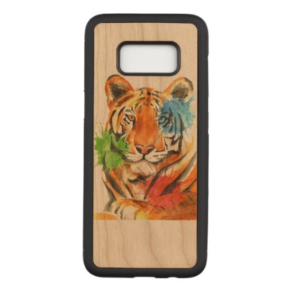 Tiger Splatter Carved Samsung Galaxy S8 Case