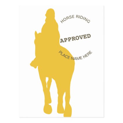 Horse Riding Approved Postcard