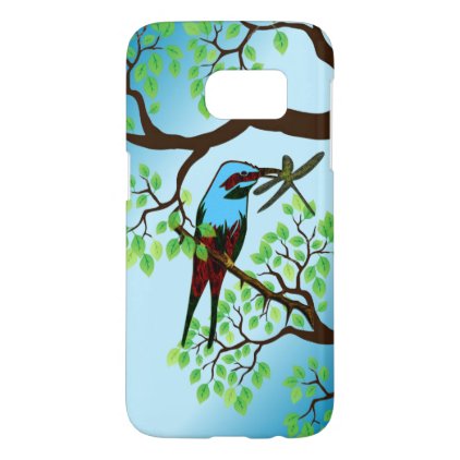 Blue Bird in Trees Samsung Galaxy S7 Case