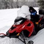 Fotos de Laponia Finlandesa, Oriol en la moto de nieve