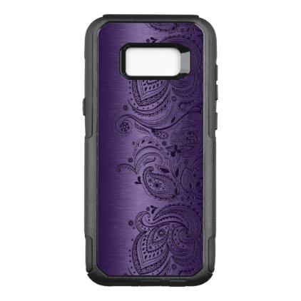 Metallic Purple With Purple Paisley Lace OtterBox Commuter Samsung Galaxy S8+ Case