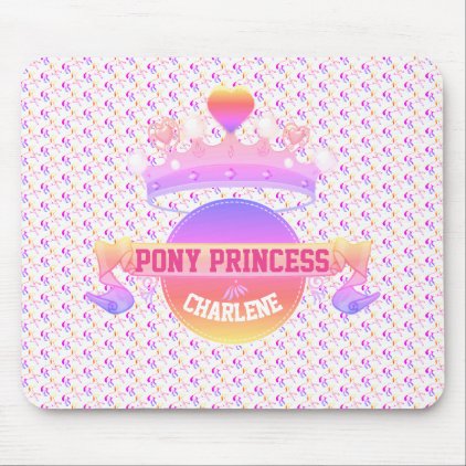 Pink and Purple Pony Princess Mouse Pad
