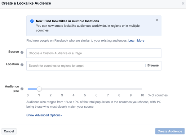Facebook Ads Manager allows you to create a lookalike audience that is similar to an audience who has already interacted with your business.