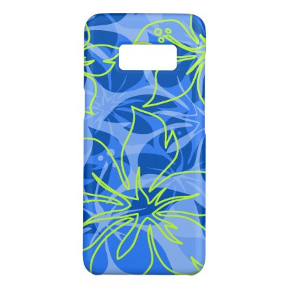 Olowalu Hibiscus Hawaiian Camo Blue Case-Mate Samsung Galaxy S8 Case