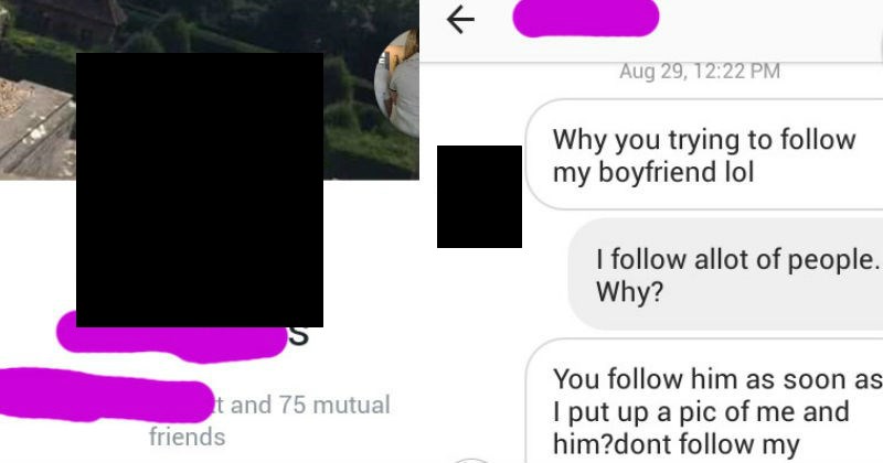Girl freaks out on other girl when she finds out she followed her boyfriend on Instagram.