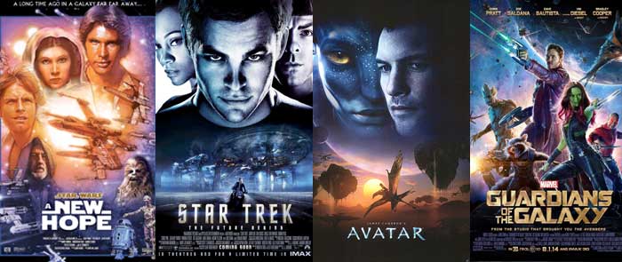 Star Wars, Star Trek, Avatar y Guardianes de la Galaxia
