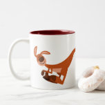 Cute Cartoon Leaping Kangaroo Two-Tone Coffee Mug