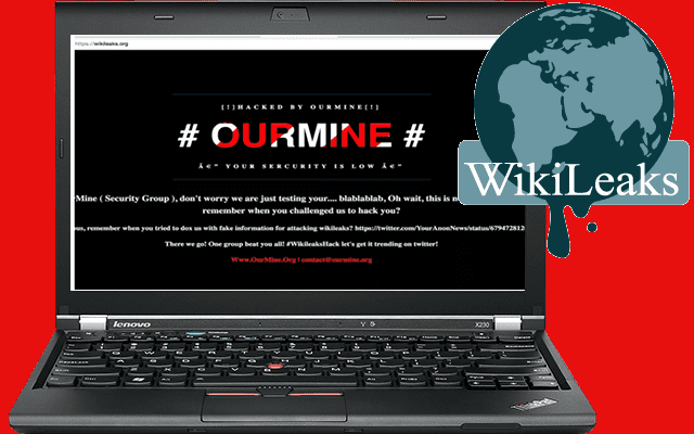 موقع ويكيلكس المشهور بتسريباته يتعرض للإختراق اليوم من طرف مجموعة من هاكر تسمى ourmine‏