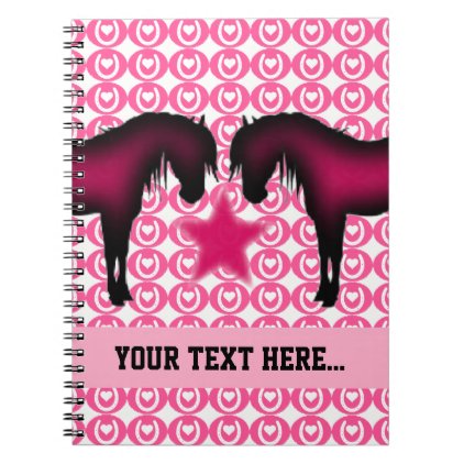 Pink Pony Personalized Spiral Notebook