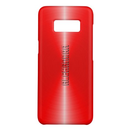 Modern Metallic Red Stainless Steel Look Case-Mate Samsung Galaxy S8 Case