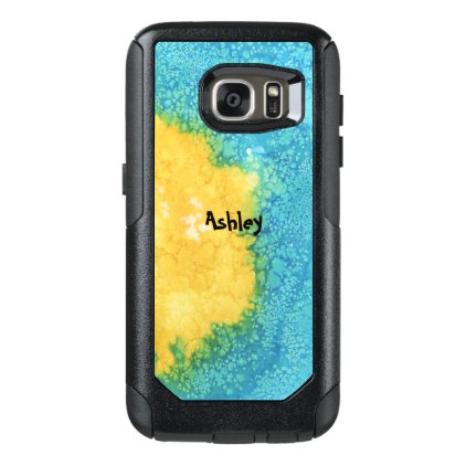 Blue/Yellow Watercolor OtterBox Samsung Galaxy S7 Case