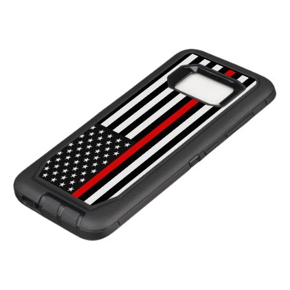Thin Red Line American Flag OtterBox Defender Samsung Galaxy S8 Case