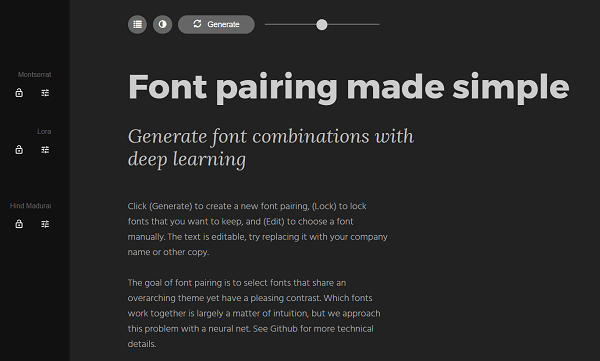 Find contrasts for your fonts with Fontjoy.com.