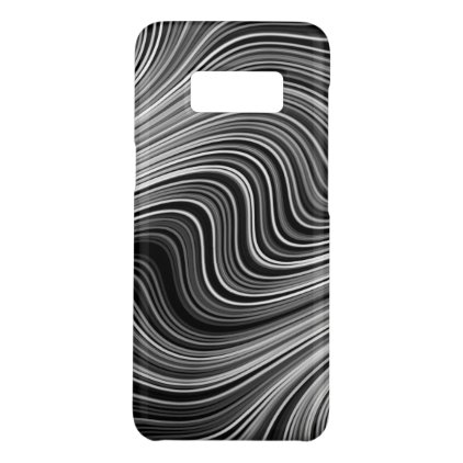 Modern Black White Silver Grey Curvy Lines Case-Mate Samsung Galaxy S8 Case