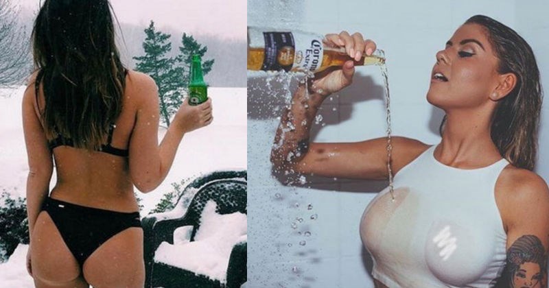 Pictures of 15 sexy women enjoying drinking beer, in honor of International Beer Day.