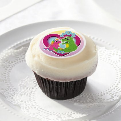 little best friends - unicorn and dragon edible frosting rounds