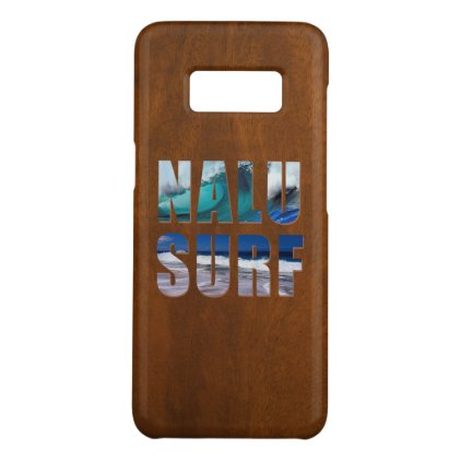 Nalu-Surf Hawaiian Wave Faux Koa Wood Surfboard Case-Mate Samsung Galaxy S8 Case