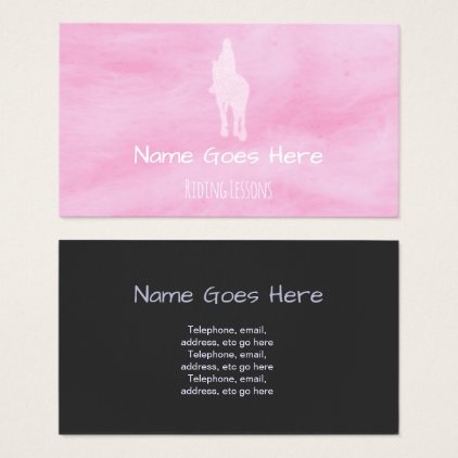 "Candy" Horse Riding Business Cards