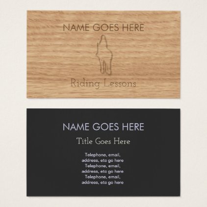 "Touch Wood" Horse Riding Business Cards