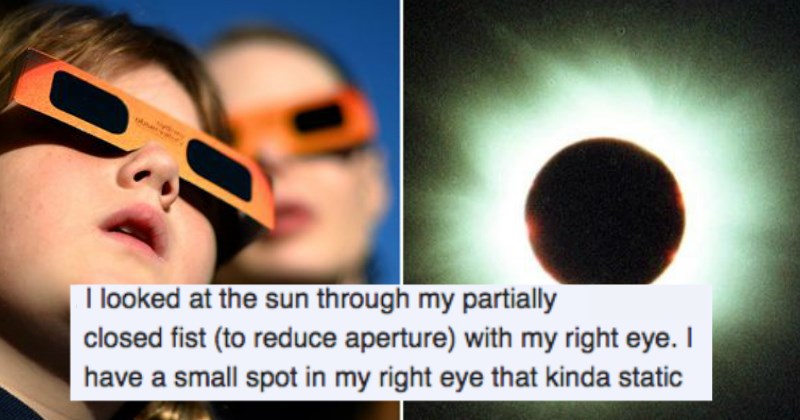 Guy Tells the Harrowing Tale of How He Blinded Himself Staring at the Solar Eclipse