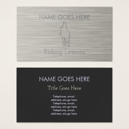 "Steel" Horse Riding Business Cards
