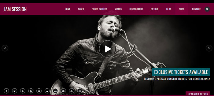 JamSession WordPress Themes for Musicians (46 WP Themes)